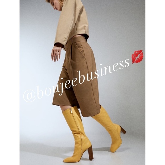 ZARA BNWT High Heeled Leather Boots - Picture 2 of 10